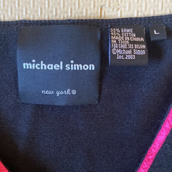 Michael Simon Y2K Cardigan Embroidered Beaded Makeup and Purse Sweater - Picture 3 of 7